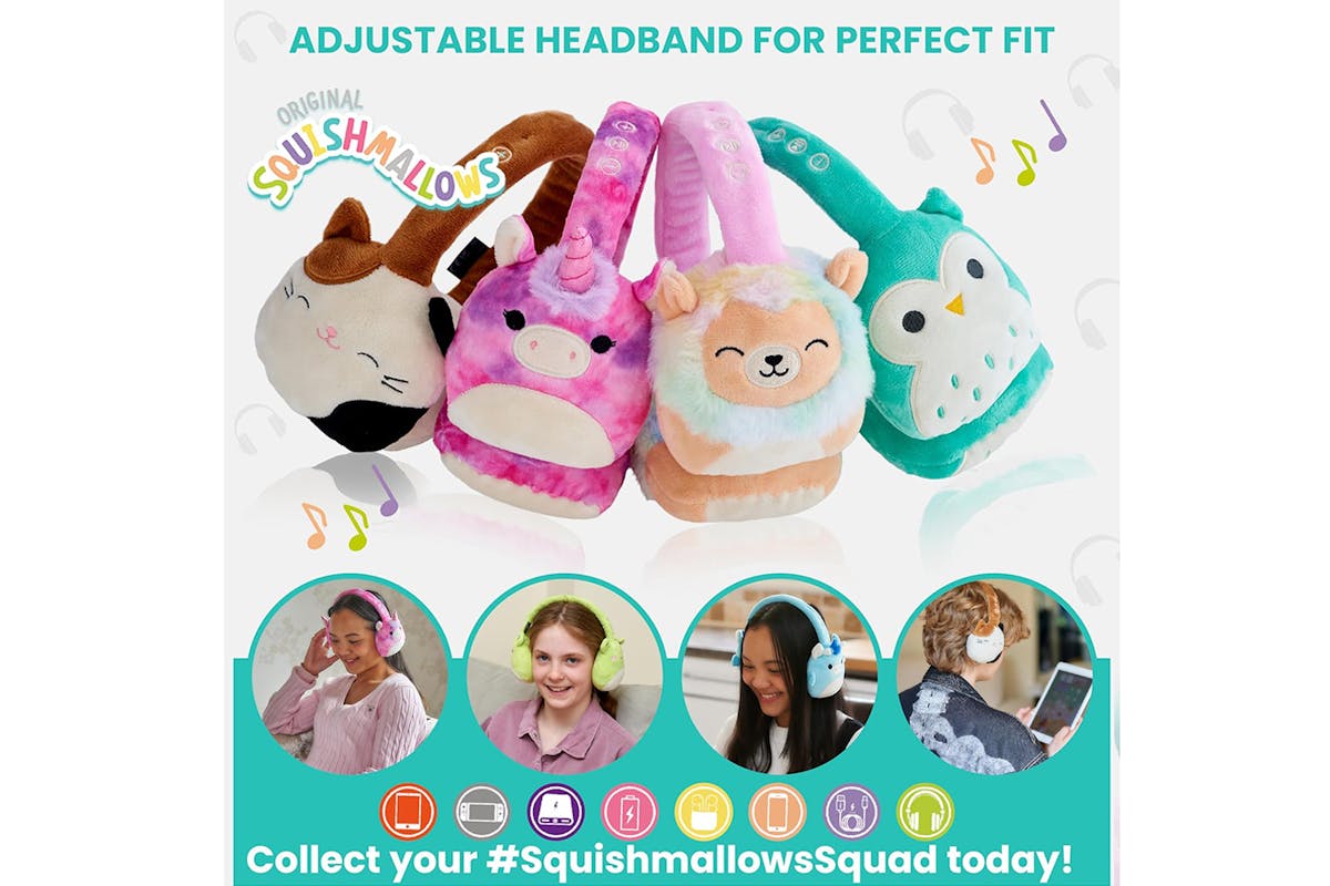 Squishmallows Leonard The Lion Plush Bluetooth Wireless On Ear Headphone | Multicolour-3