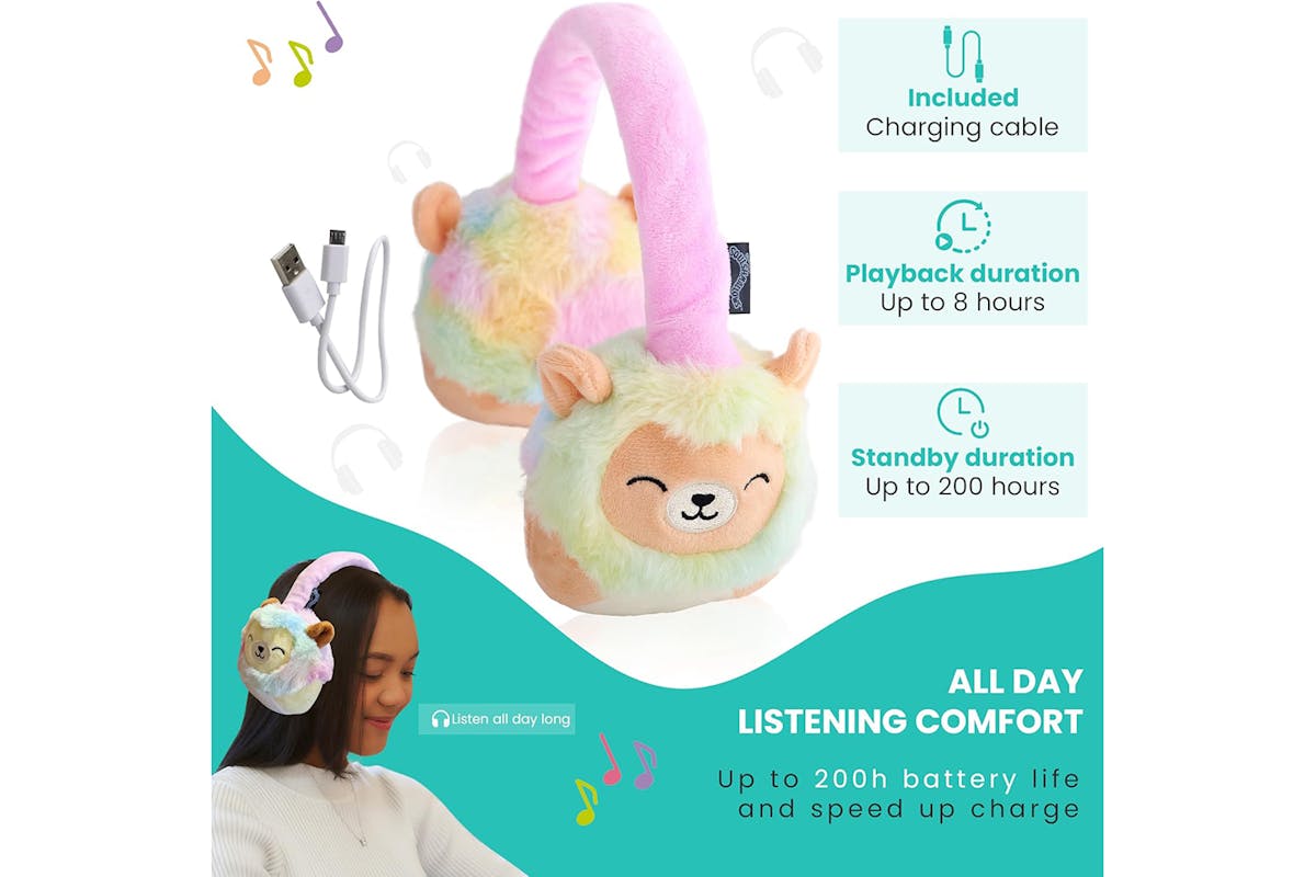 Squishmallows Leonard The Lion Plush Bluetooth Wireless On Ear Headphone | Multicolour-7