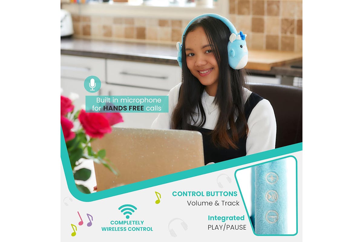 Squishmallows Tatiana The Dragon Plush Bluetooth Wireless Headphones-5