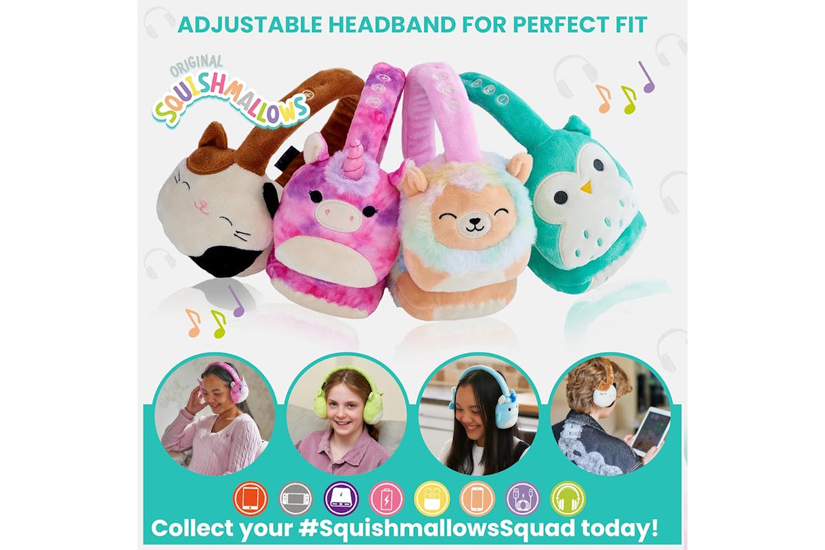 Squishmallows Tatiana The Dragon Plush Bluetooth Wireless Headphones-8