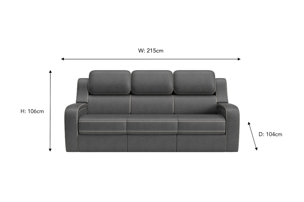 Shobi 3 Seater Sofa | Power Recliner | Heated & Massage Seat | Fabric-3