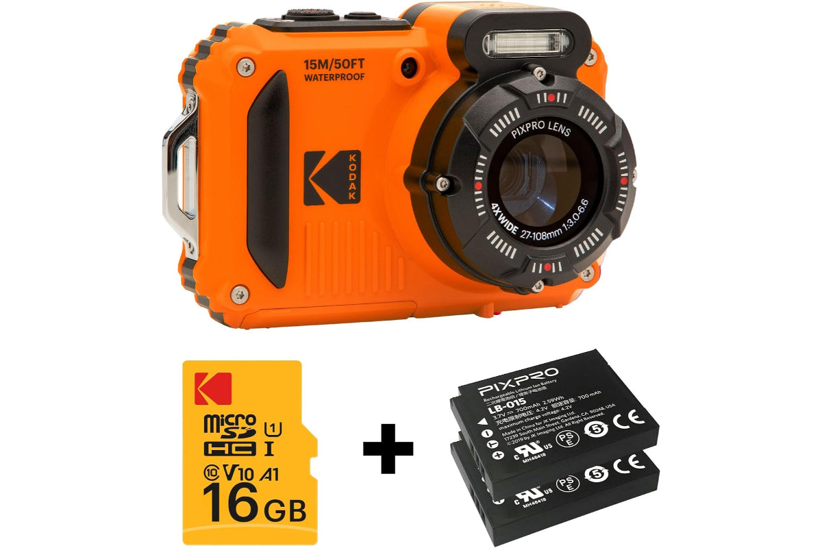 Kodak PixPro WPZ2 Compact Digital Camera Kit | Orange