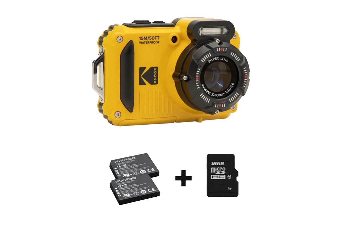 Kodak PixPro WPZ2 Compact Digital Camera Kit | Yellow
