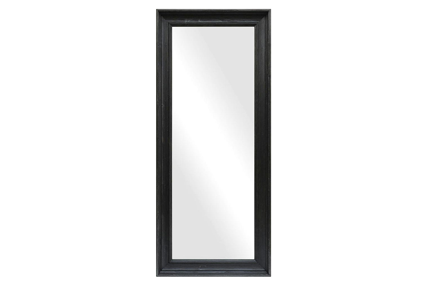 Olivia Wood Leaner Mirror | Black | 76 x 177 cm
