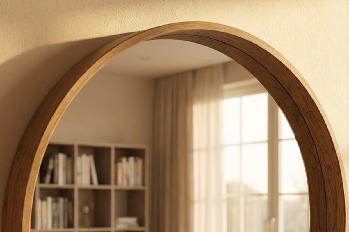 Aalto Round Mirror | Natural |100 cm-3