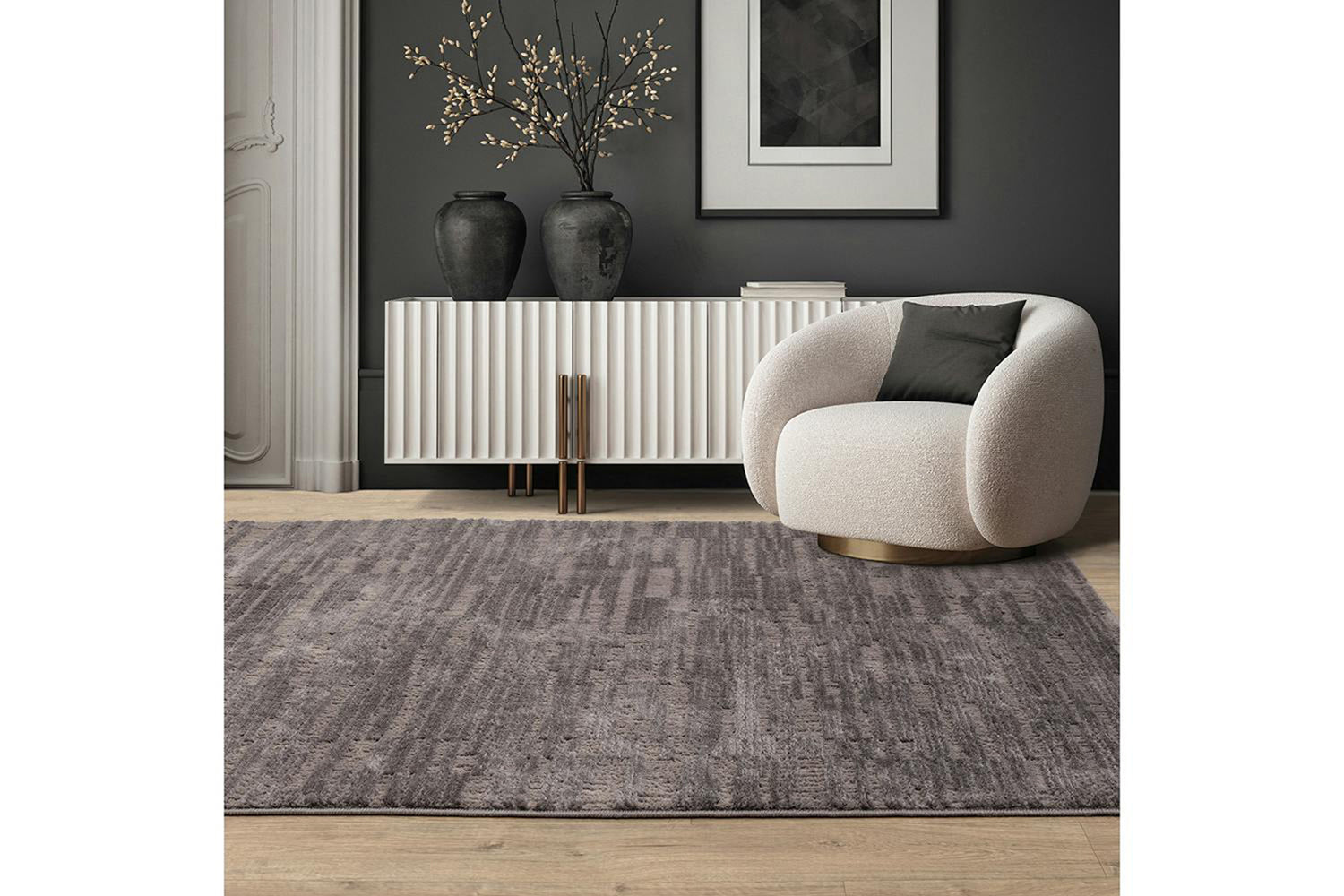 Orb Rug | Charcoal | 80 x 150 cm-2