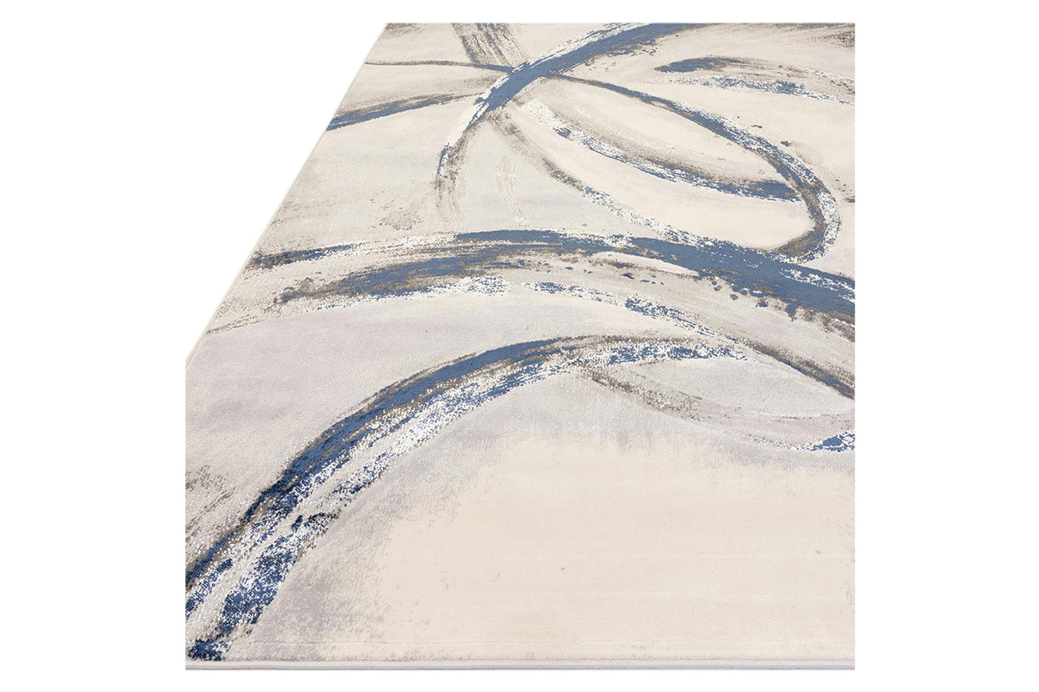 Swirl Abstract Rug | Grey/Blue | 120 x 170 cm-3