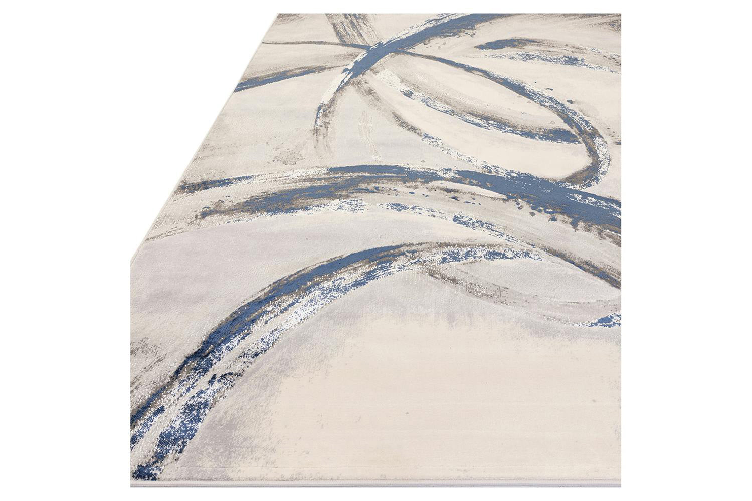 Swirl Abstract Rug | Grey/Blue | 160 x 230 cm-3