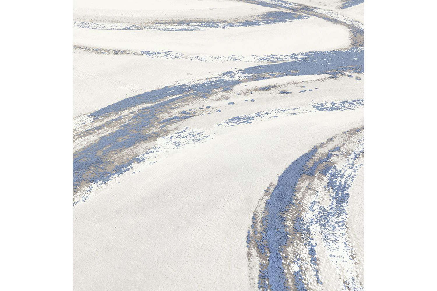 Swirl Abstract Rug | Grey/Blue | 160 x 230 cm-6