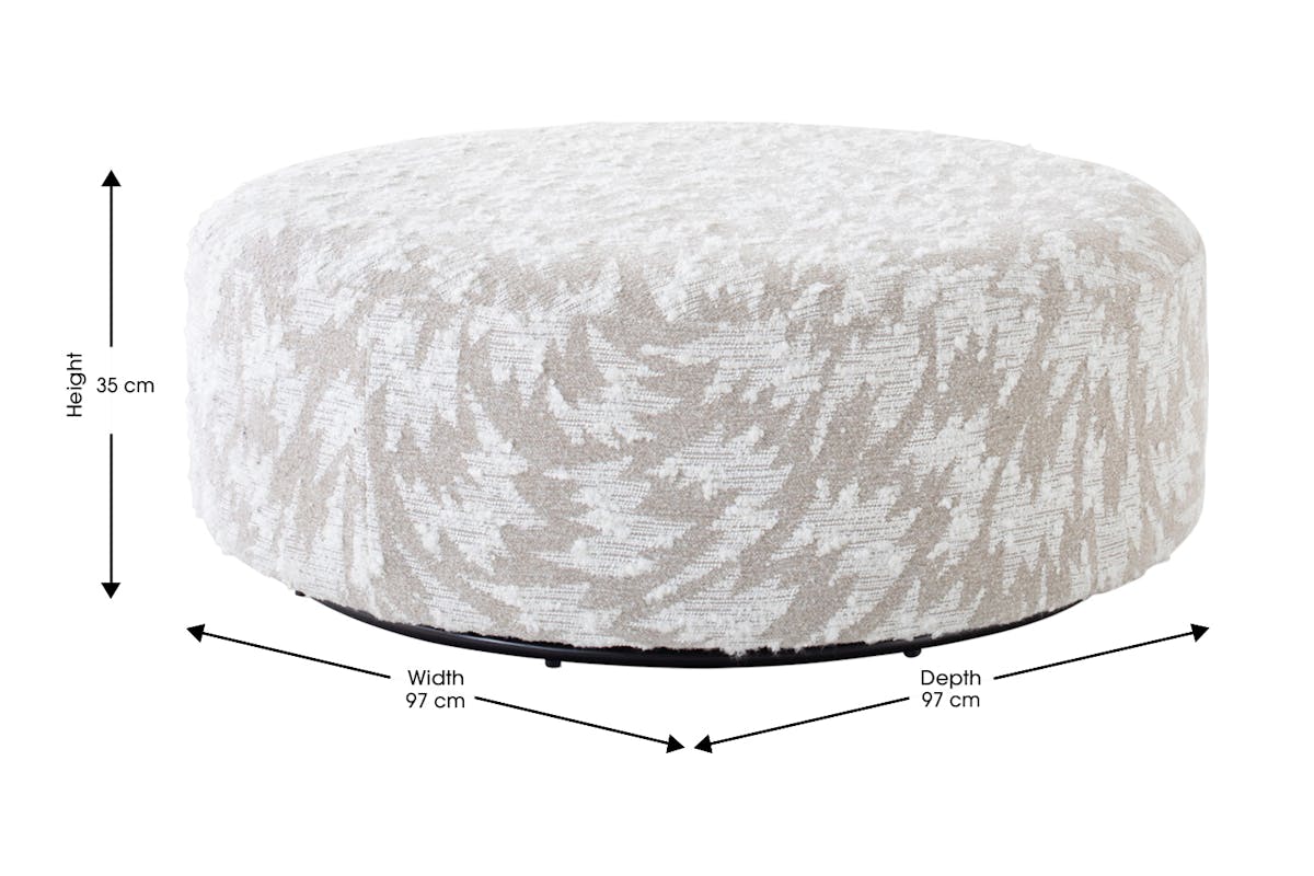 Whisper Footstool | Swivel | Cream-5