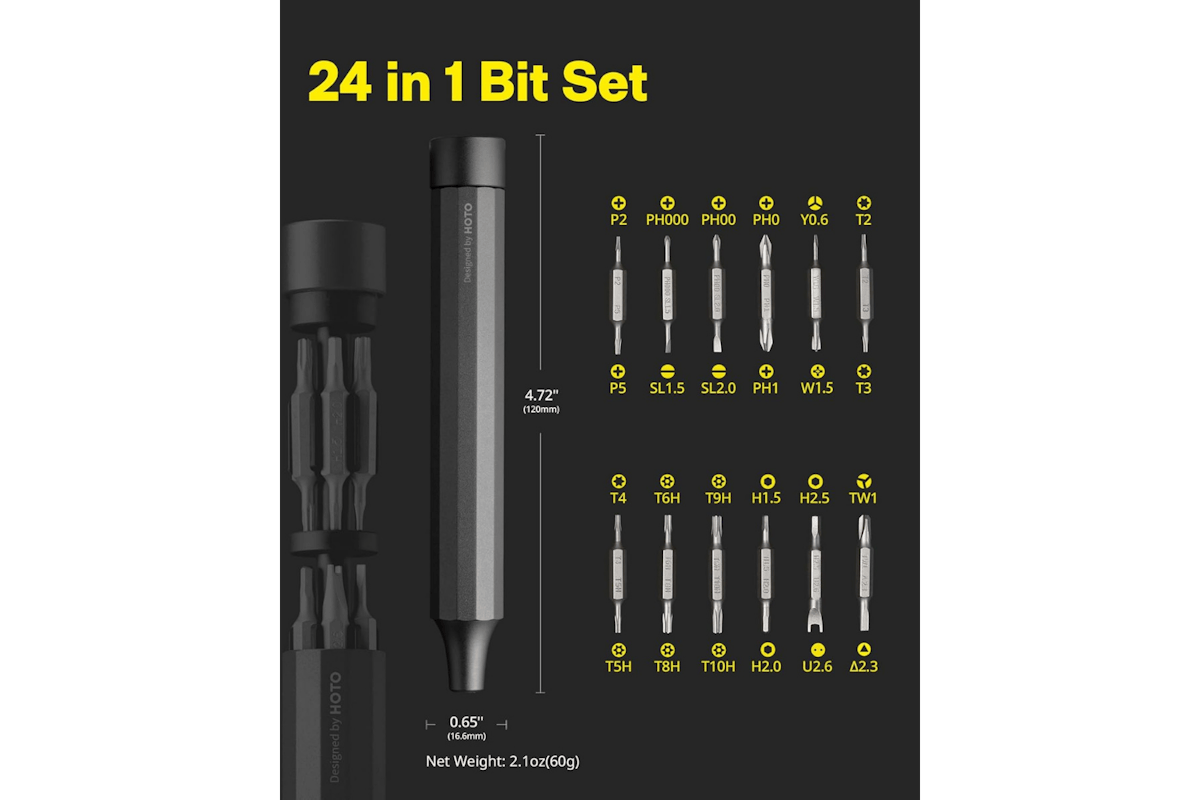 HOTO 24-IN-1 PRECISION SCREWDRIVER|QWLSD004|GRAY-5