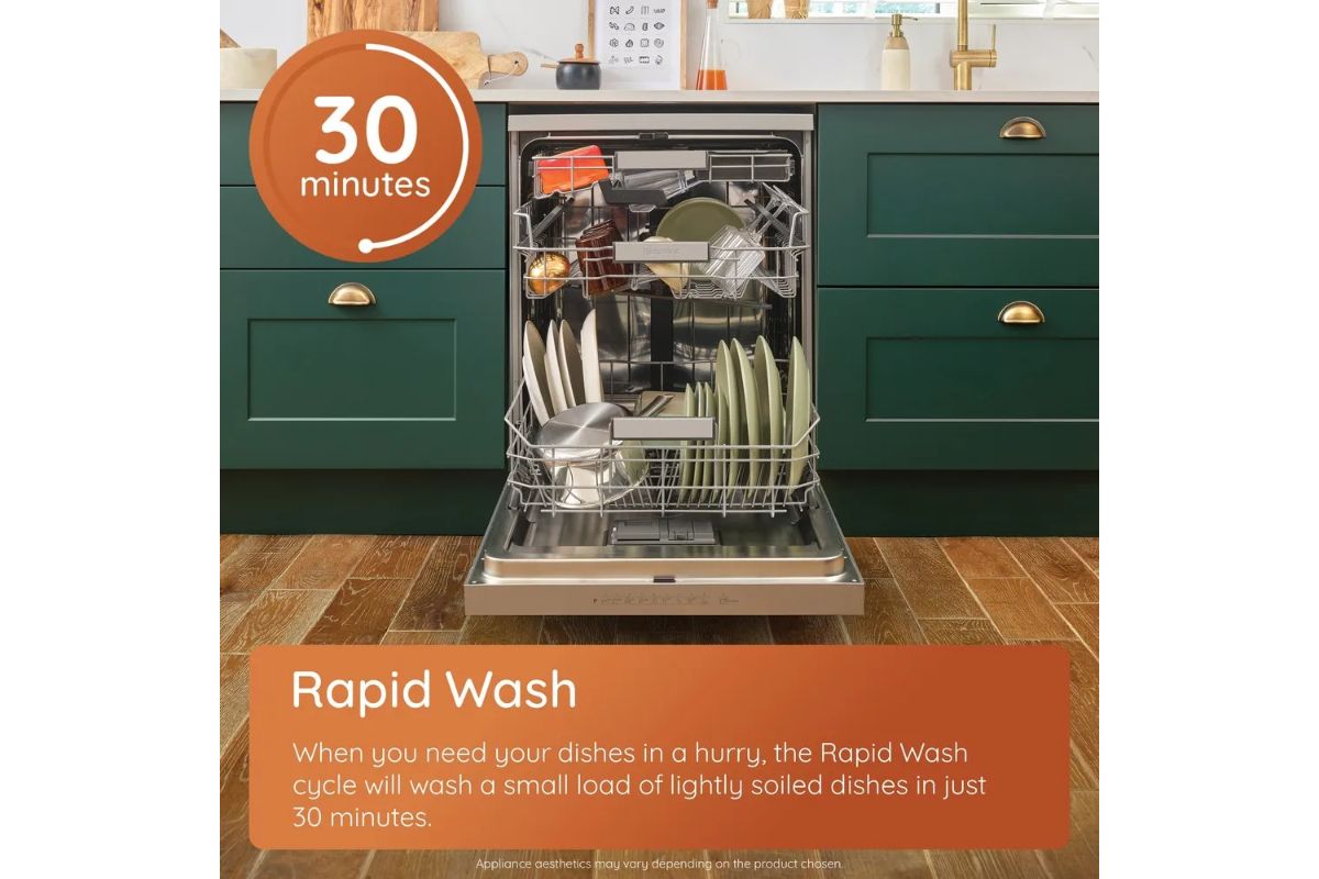 Hotpoint Freestanding Full Size Dishwasher with Rapid Wash | 14 Place | HP2FFC14BN6BUK-6