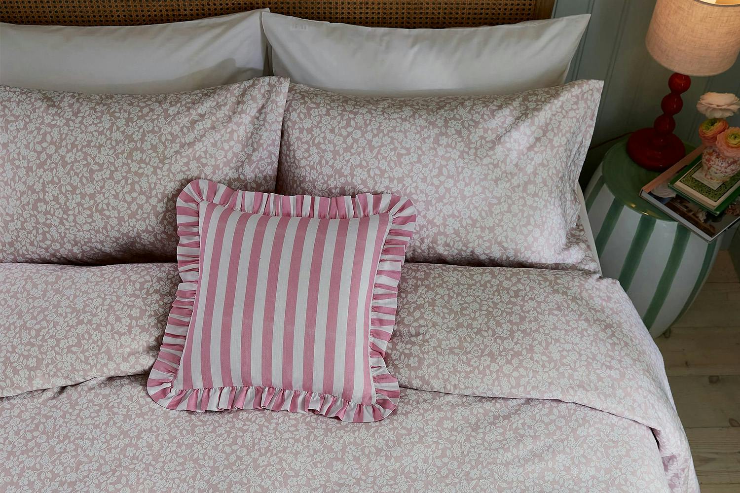 Secrete Garden | Rosebud Brushed Cotton Duvet Cover Set | Pink | Double-3