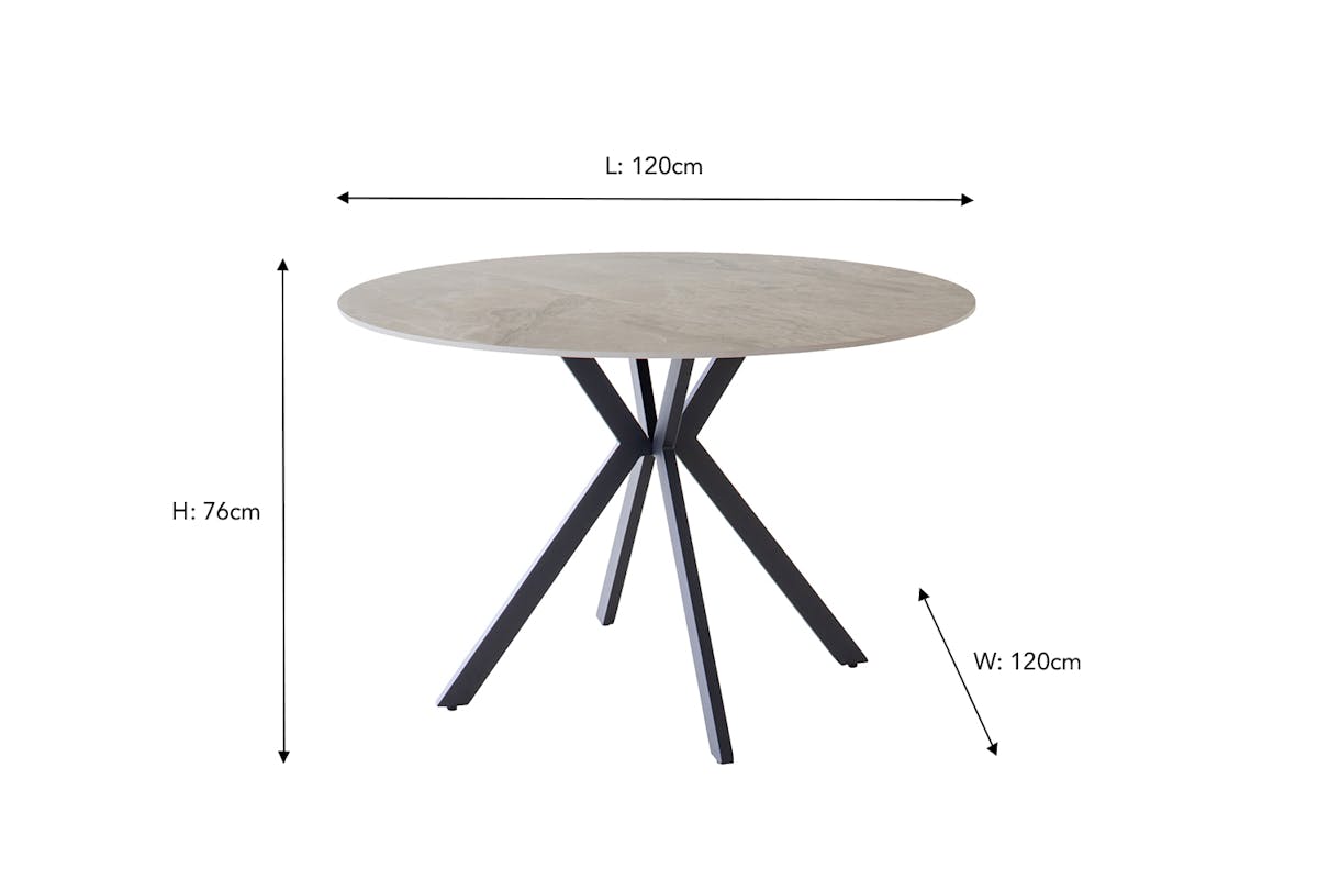 Alex Round Dining Table | White-4