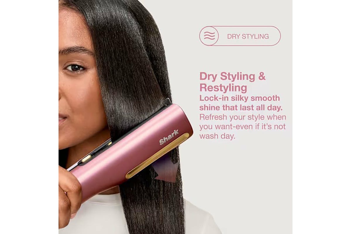 Shark SilkiPro Straight Hair Straightener and Dryer | Rose Petal-11