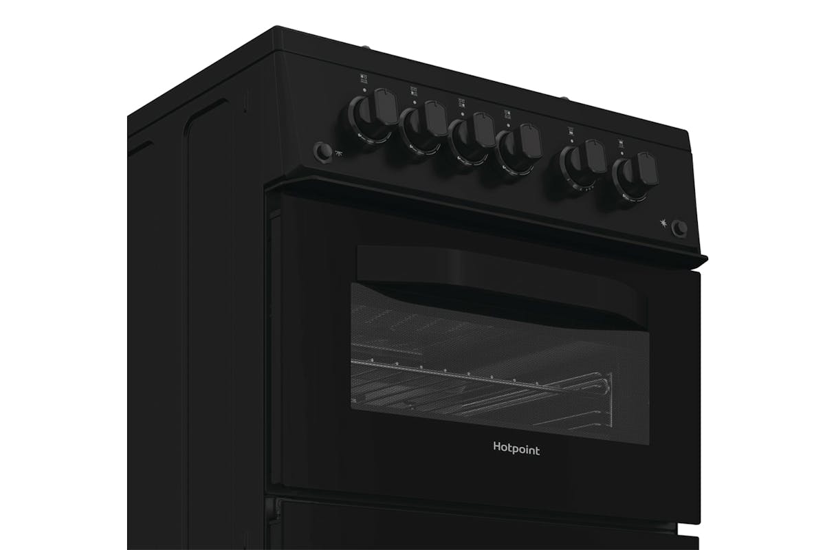Hotpoint 50cm Gas Electric Double Oven | HTG5GCB-6