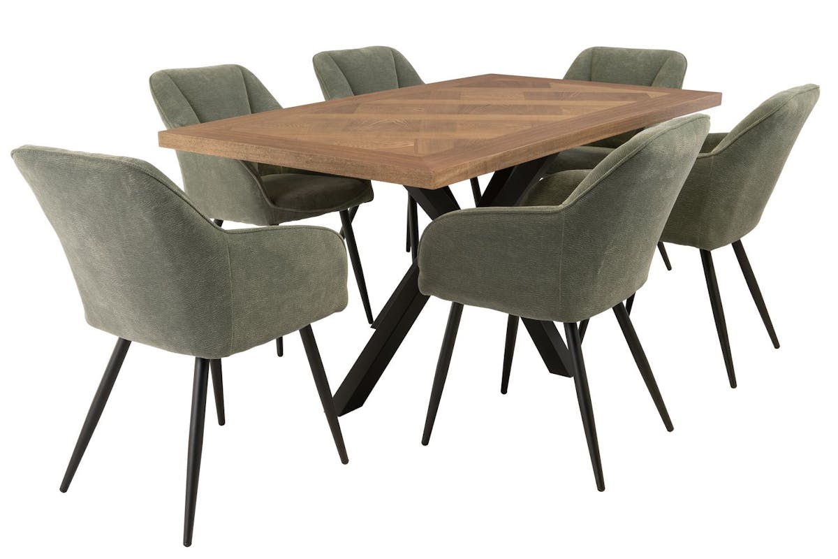 Hugo Dining Chairs | Green | Set of 2-4