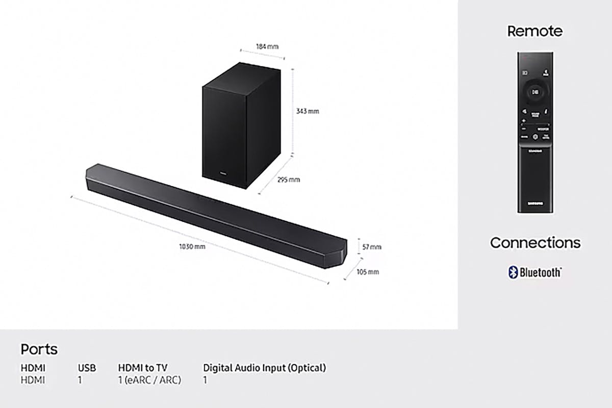 Samsung Q600F Q-Series 3.1.2ch Soundbar with Subwoofer (2025) | Titan Black-8
