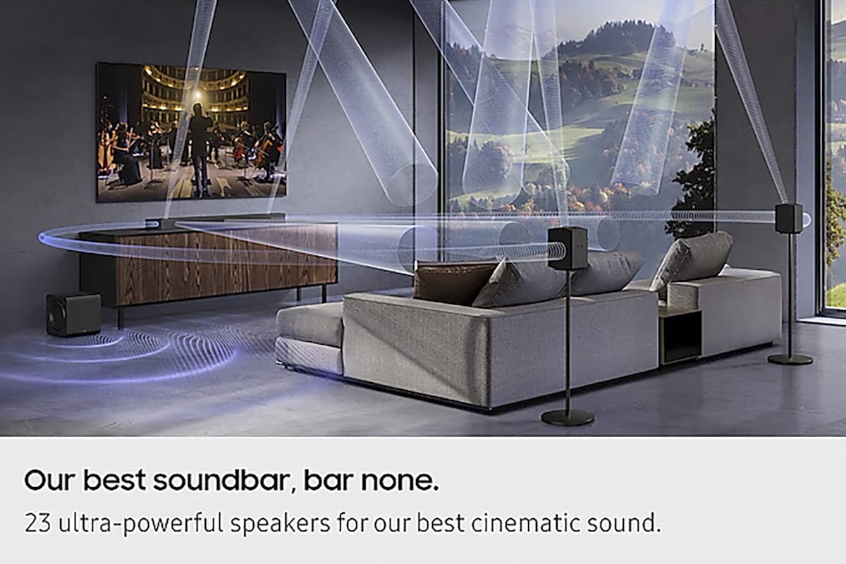 Samsung Q990F Q-Series 11.1.4ch Soundbar with Subwoofer and Rear Speakers (2025) | Titan Black-3