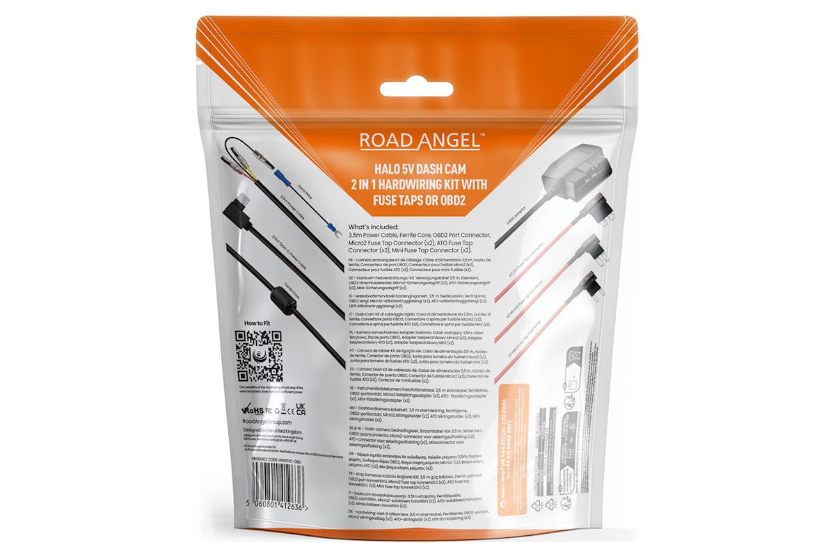 Road Angel Halo Dash Cam 2-in-1 Hardwire Kit with 64GB SD Card-4