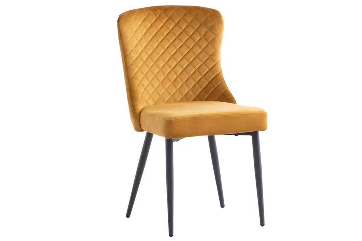 Hadley Dining Chairs | Velvet | Yellow | Set of 2-2