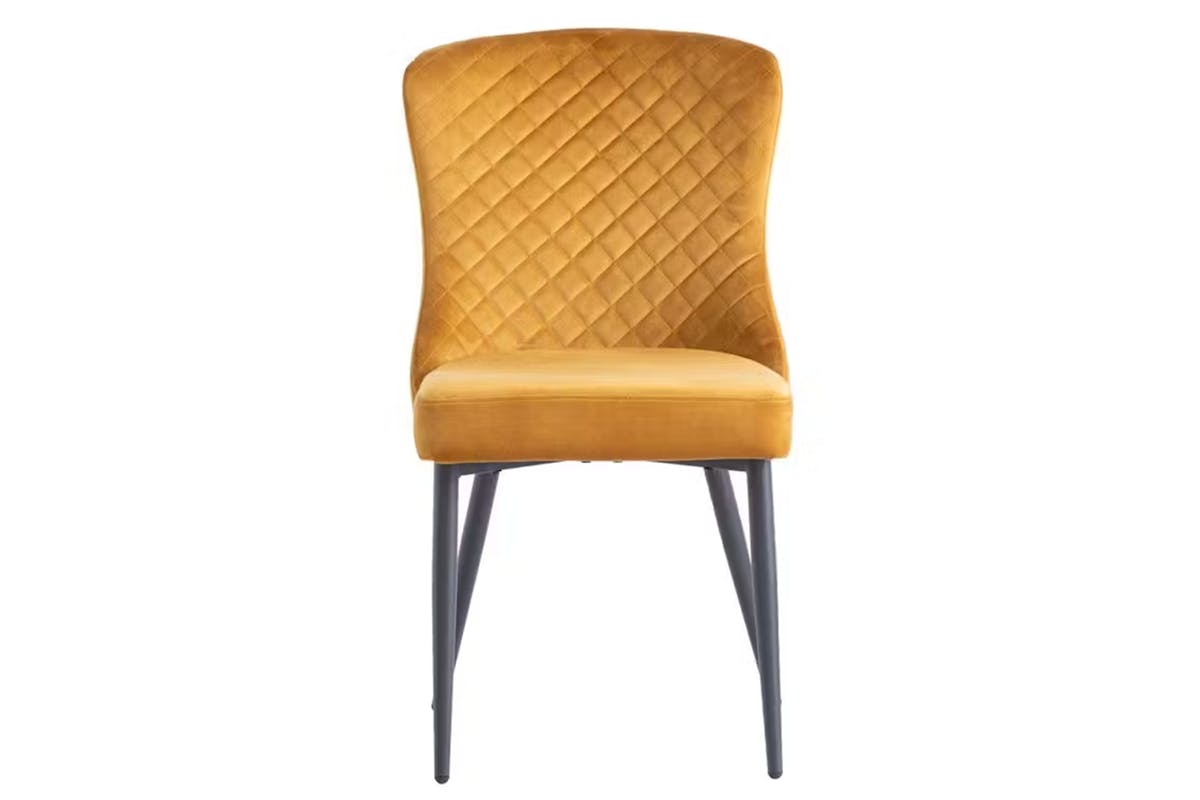 Hadley Dining Chairs | Velvet | Yellow | Set of 2