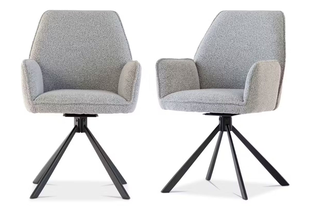 Harley Dining Chairs | Swivel | Grey | Set of 2-3