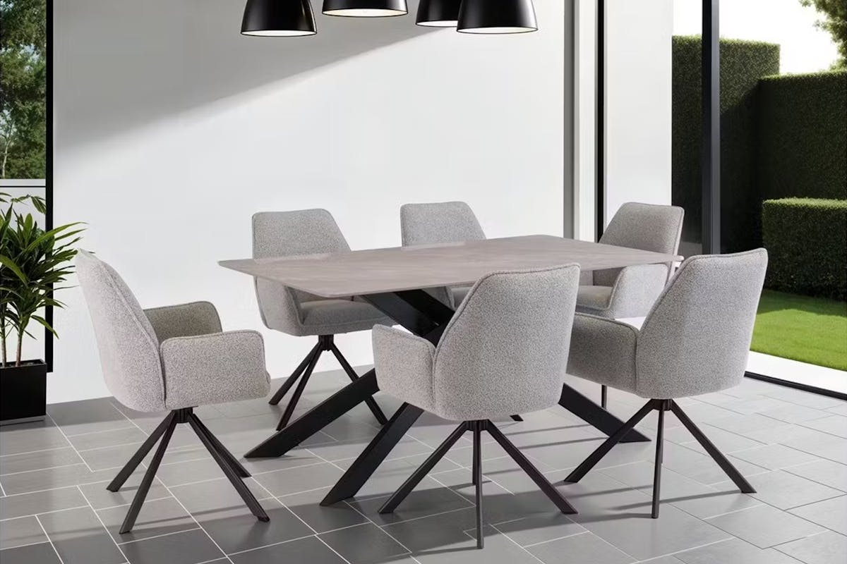 Harley Dining Chairs | Swivel | Grey | Set of 2-2
