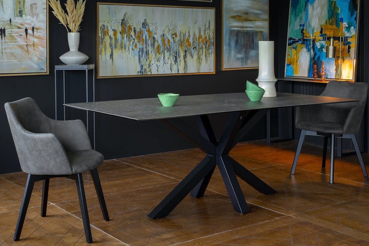 Harlie Rectangular Dining Table | 200 Cm | Black-2