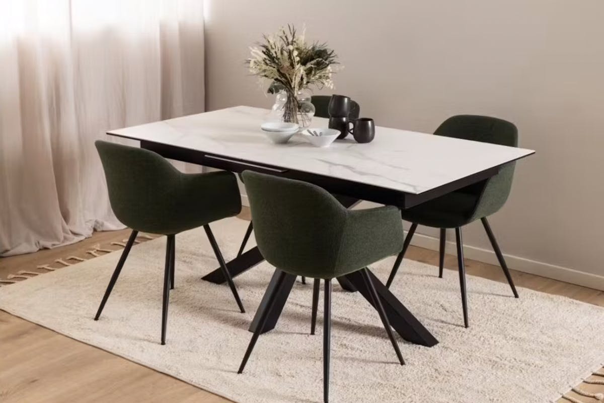 Harlie Extending Dining Table | 168 - 210 Cm | White-2