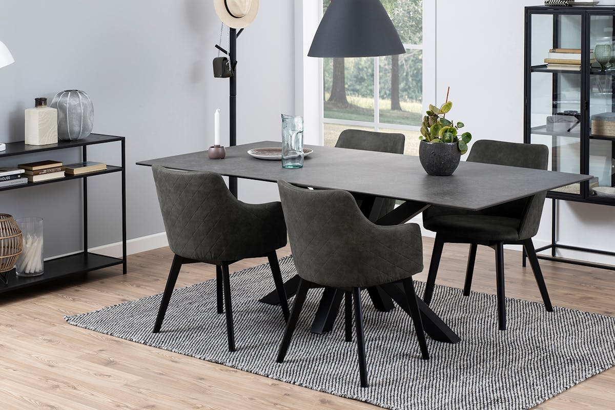 Harlie Rectangular Dining Table | 160 Cm | Black-2