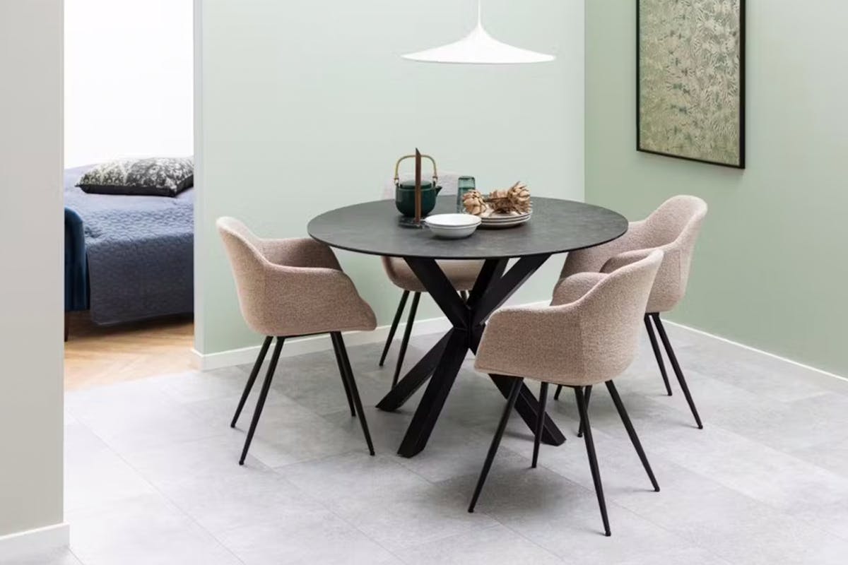 Harlie Round Dining Table | Black-2
