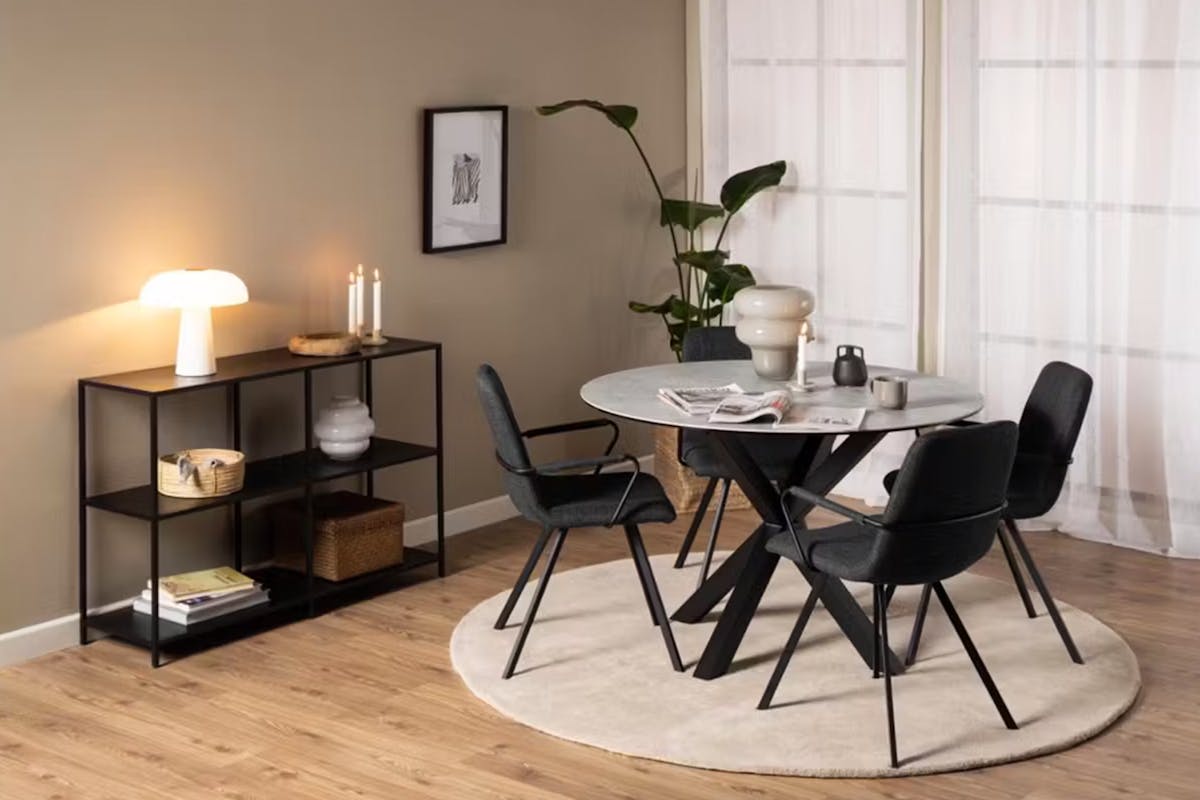 Harlie Round Dining Table | Grey-2