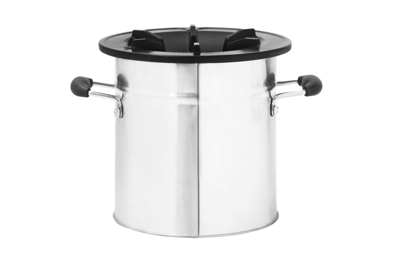 vidaXL 319440 Camping Wood Stove Silver 45.5x33x25.5cm Stainless Steel-5