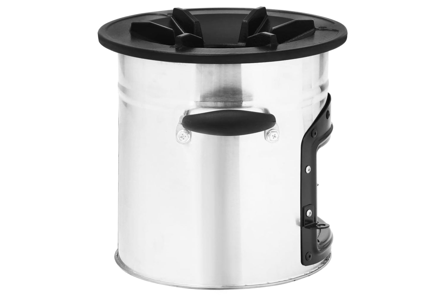 vidaXL 319440 Camping Wood Stove Silver 45.5x33x25.5cm Stainless Steel-4