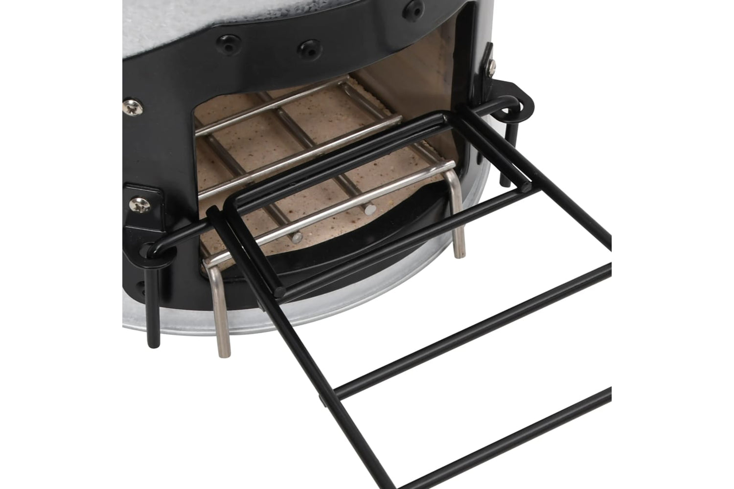 vidaXL 319438 Camping Wood Stove Silver 45x25x26cm Steel-7