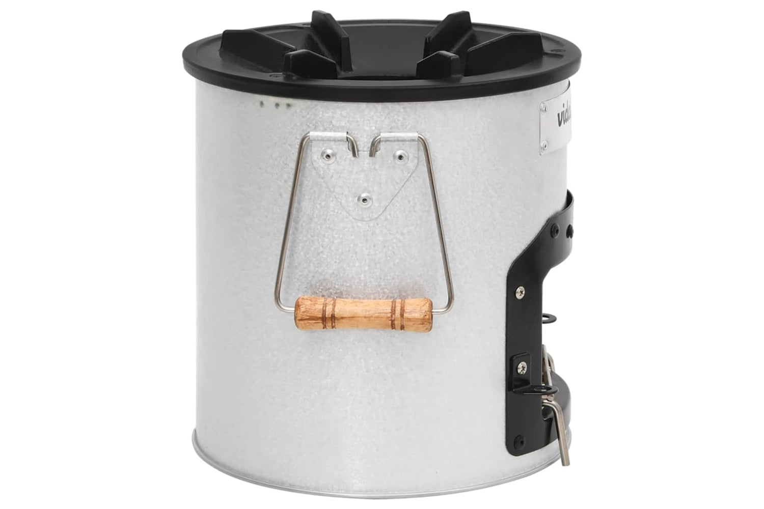 vidaXL 319438 Camping Wood Stove Silver 45x25x26cm Steel-4