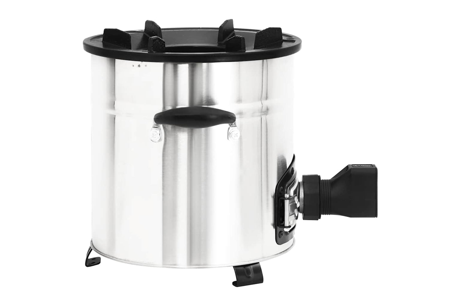 Vidaxl Wood Stove With Usb Fan Silver 35.5x26x28 Cm Stainless Steel-5