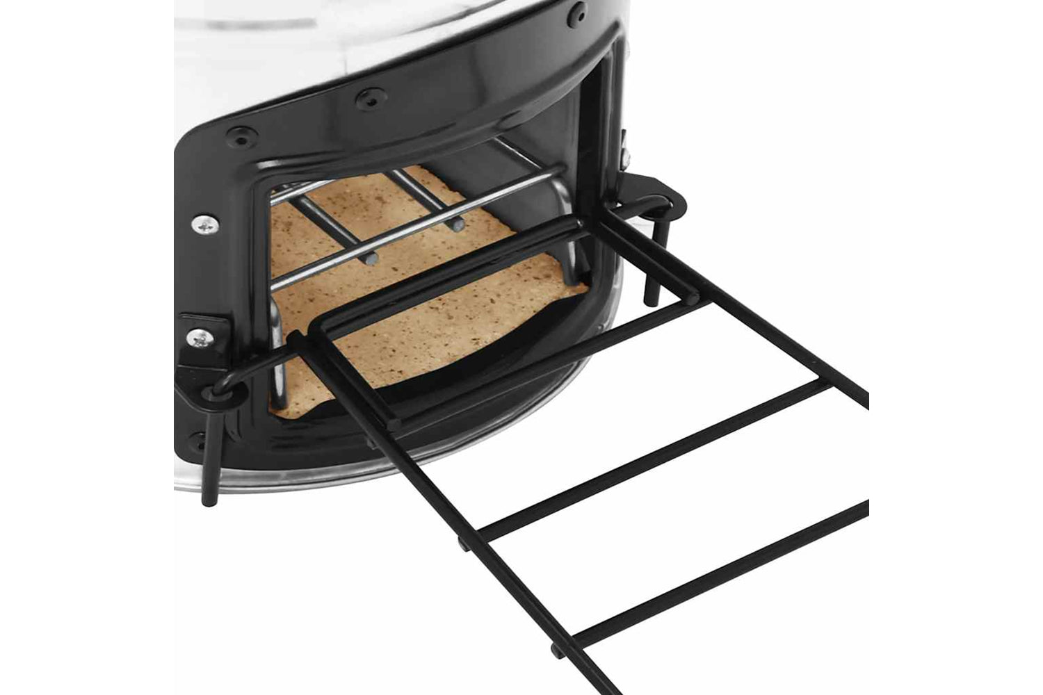 vidaXL 319440 Camping Wood Stove Silver 45.5x33x25.5cm Stainless Steel-7