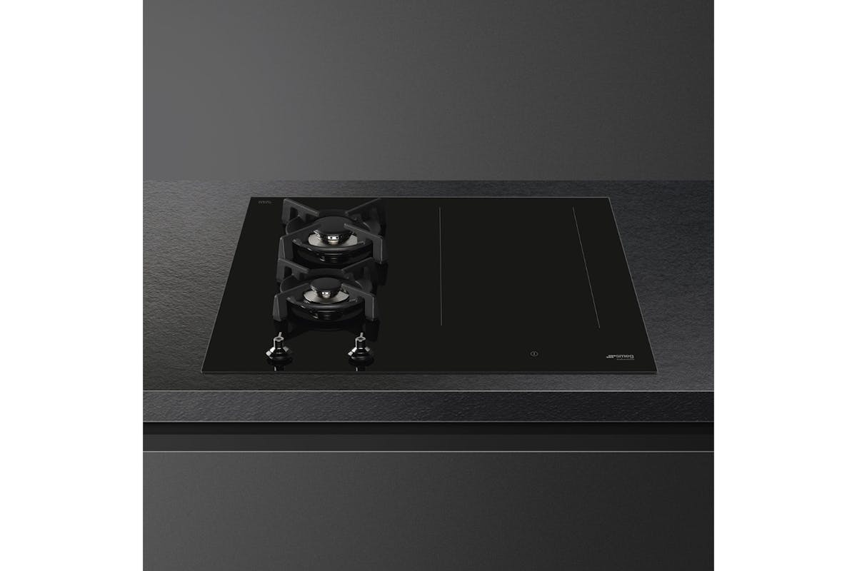Smeg 65cm Classic Built-in Induction & Gas Hob | PM3643D | Black-3
