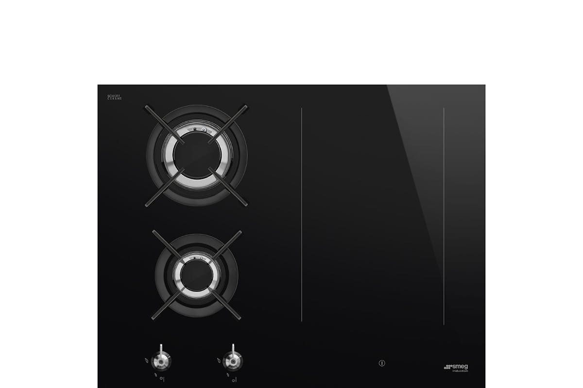 Smeg 65cm Classic Built-in Induction & Gas Hob | PM3643D | Black-2