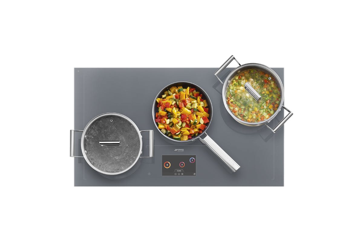 Smeg 90cm Linea Built-in Induction Hob | SIA1963DS | Silver-4