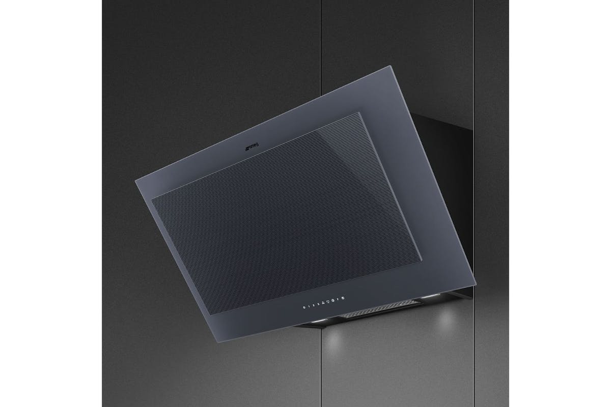 Smeg Linea 90cm Decorative Wall Mount Hood | KV194G | Neptune Grey-3