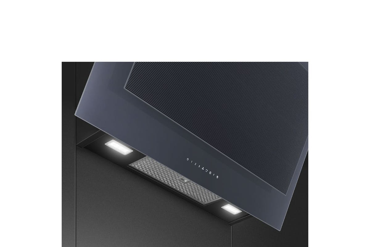 Smeg Linea 90cm Decorative Wall Mount Hood | KV194G | Neptune Grey-4