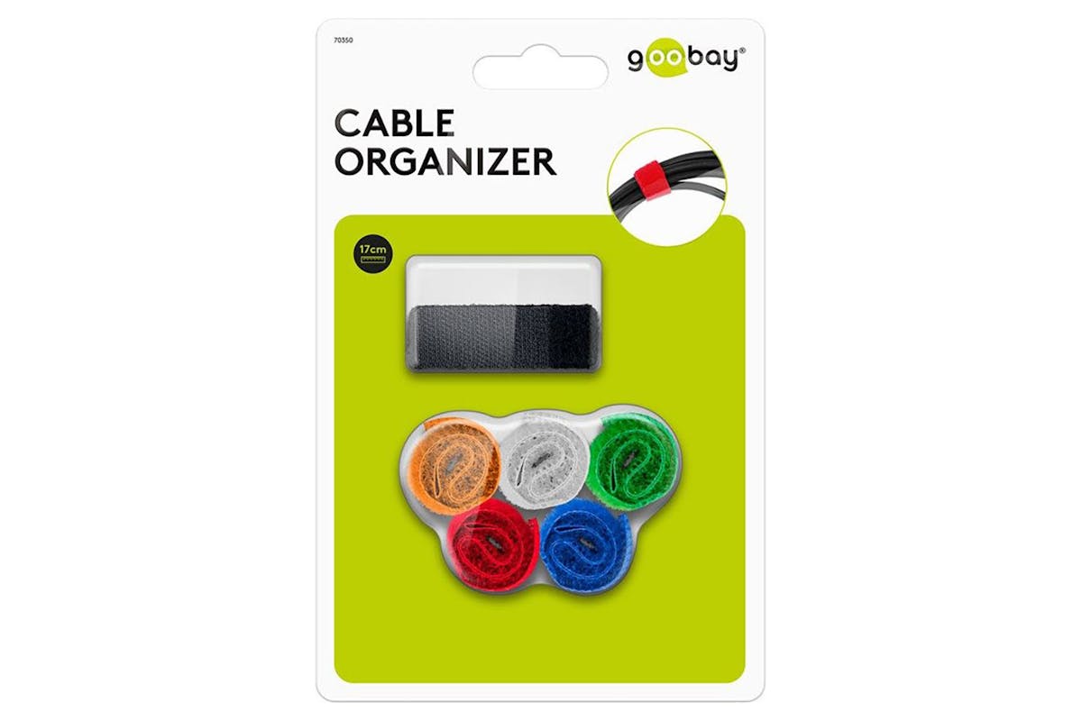 Goobay Cable Management Set with Hook-and-Loop Fastener | 70350