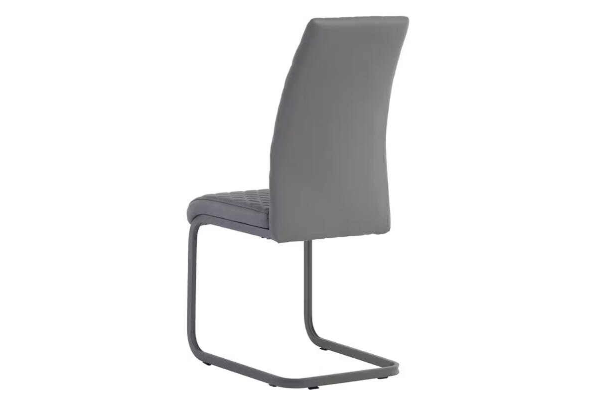 Hudson Dining Chairs | Leather | Grey | Set of 2-3