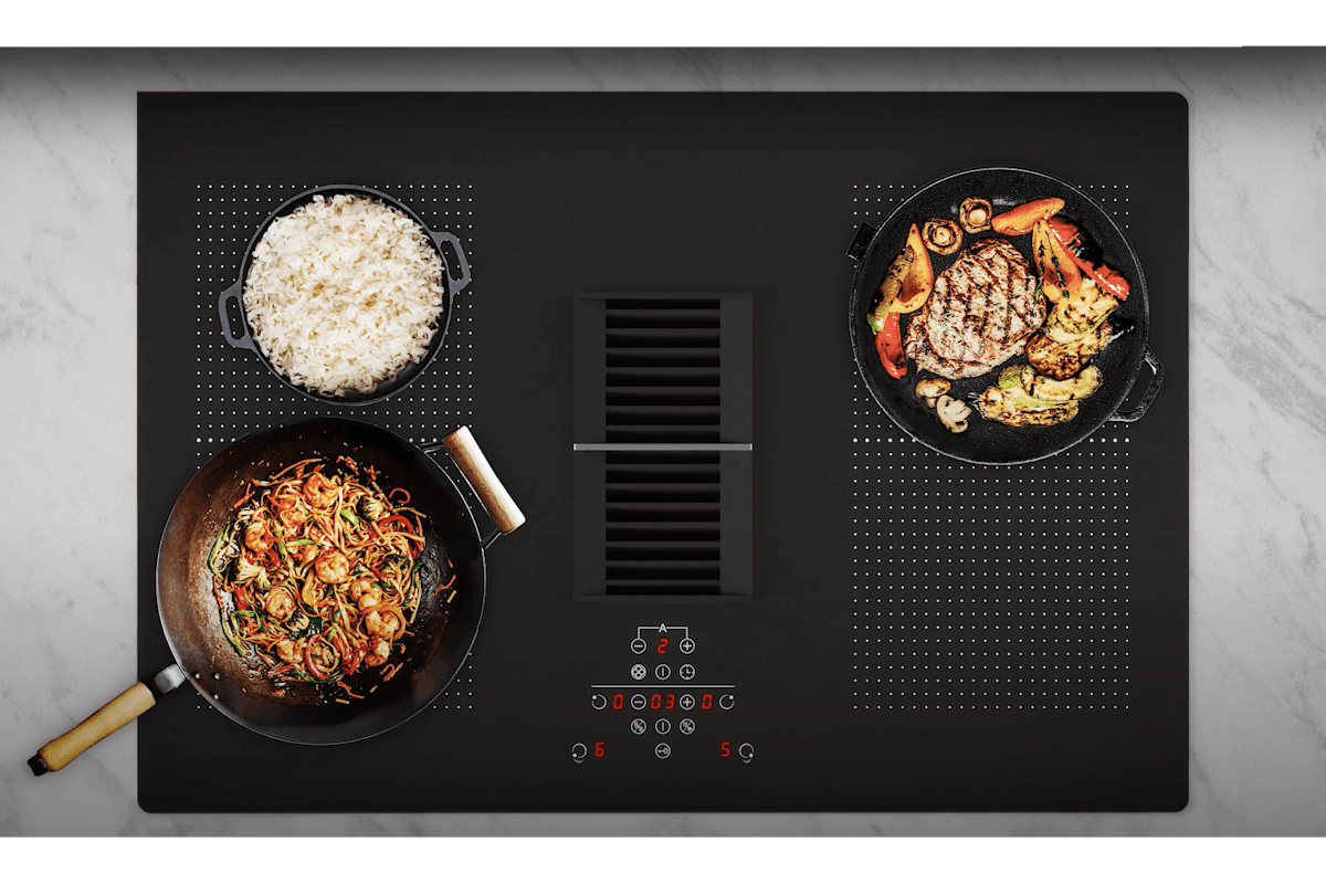 Culina 77cm Induction Hob with Downdraft Extraction | ICONFLEX75DD-4