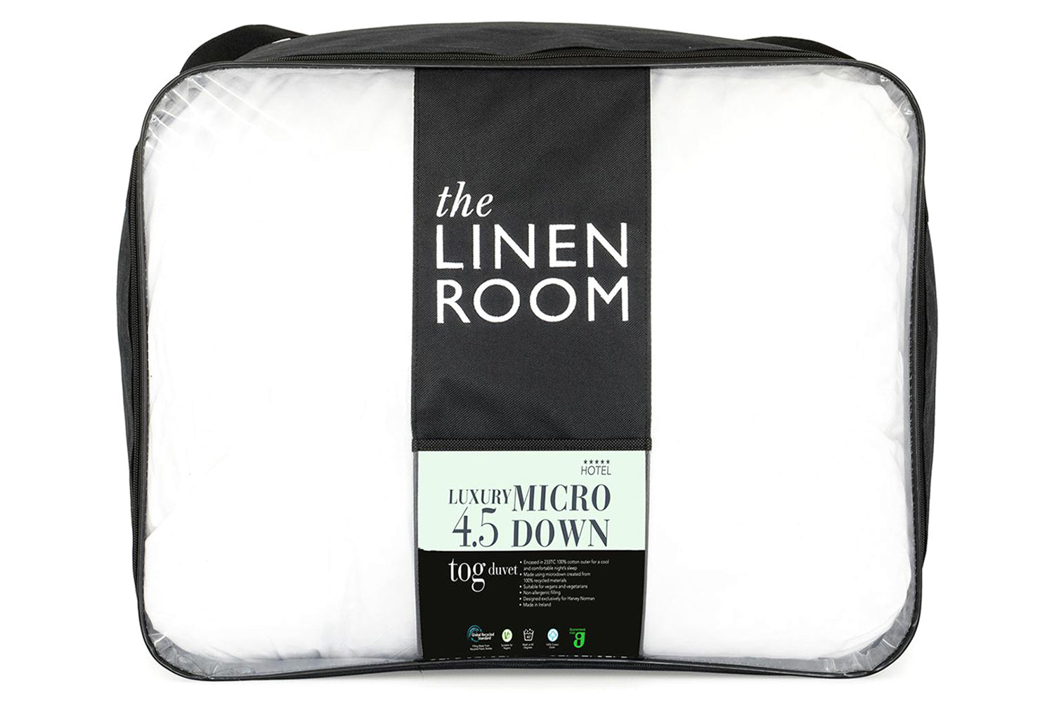 The Linen Room | Luxury Microdown 4.5 Tog Duvet | Single