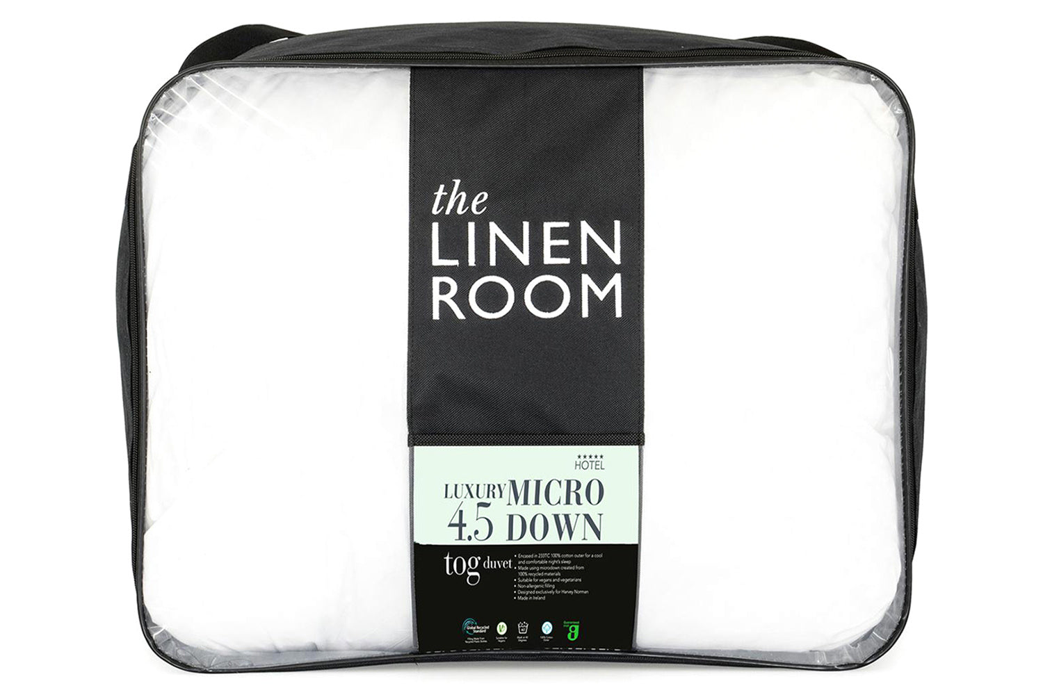 The Linen Room | Luxury Microdown 4.5 Tog Duvet | Double
