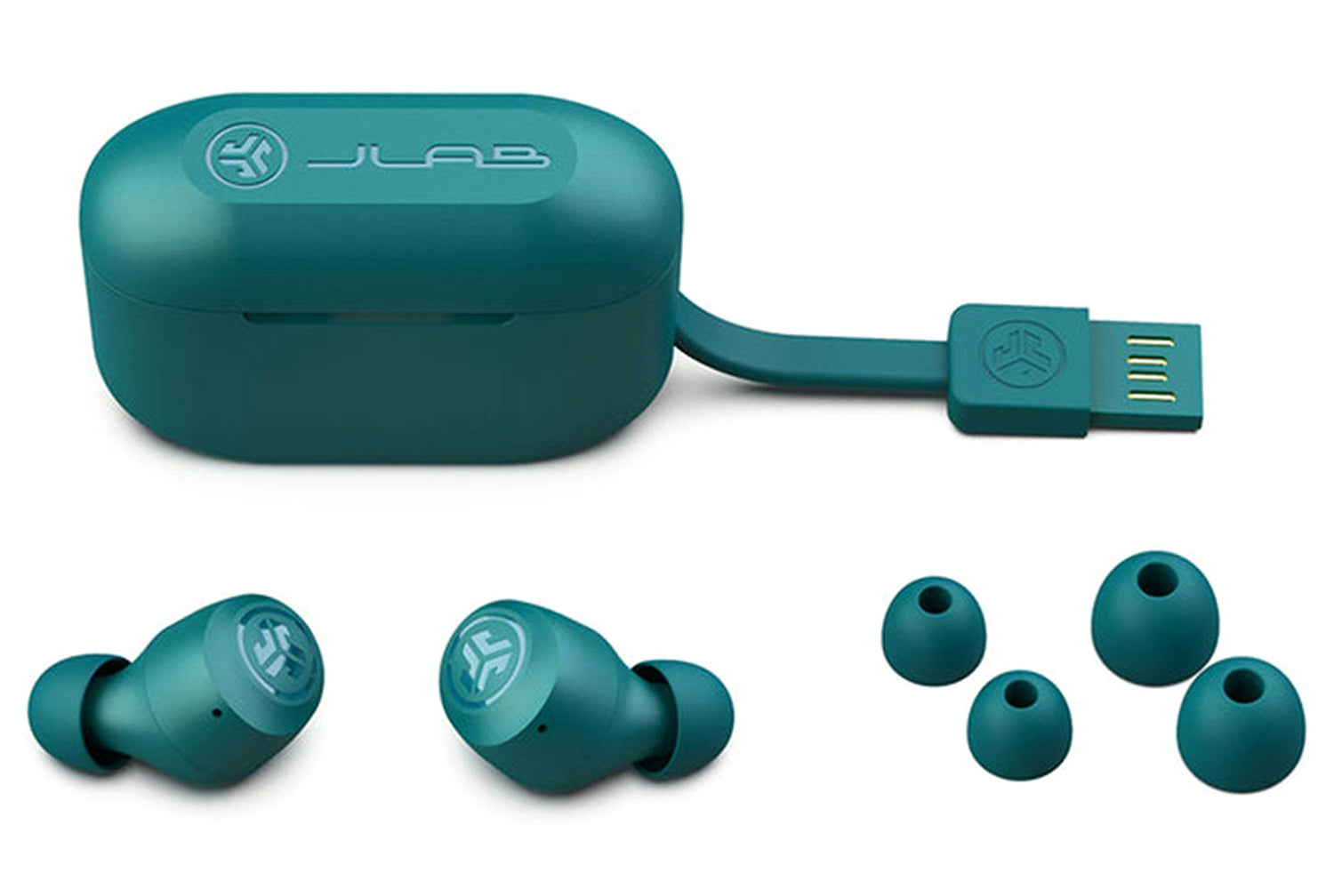JLab Go Air Pop True Wireless Earbuds | Teal-5